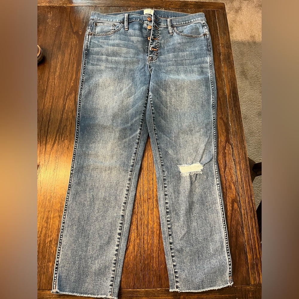 J crew vintage straight jeans womens 32/14